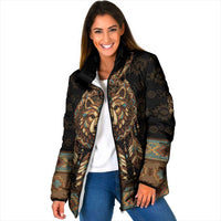 Bear Native American Padded Jacket Tribal Feather Dreamcatcher Boho Style