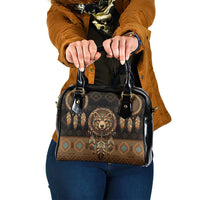 Bear Native American Shoulder Handbag Tribal Feather Dreamcatcher Boho Style