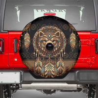 Bear Native American Spare Tire Cover Tribal Feather Dreamcatcher Boho Style