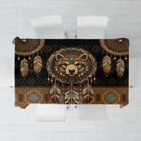 Bear Native American Tablecloth Tribal Feather Dreamcatcher Boho Style