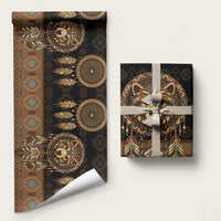 Bear Native American Wrapping Paper Tribal Feather Dreamcatcher Boho Style