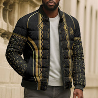 Personalized Egypt Was Sceptre Bomber Puffer Jacket Gold Pharaoh Patterns