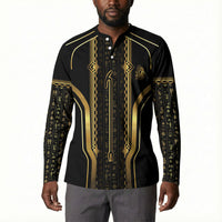 Personalized Egypt Was Sceptre Button Sweatshirt Gold Pharaoh Patterns