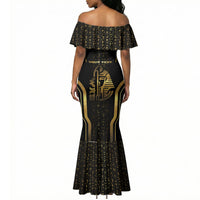 Personalized Egypt Was Sceptre Mermaid Dress Gold Pharaoh Patterns