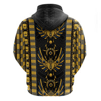 Egypt The Scarab Beetle Zip Hoodie Winged Solar Amulet Symbol