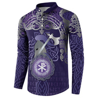 Vikings The Varangian Guard Button Sweatshirt Ancient Chi Rho Symbols