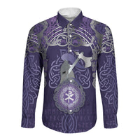 Vikings The Varangian Guard Long Sleeve Button Shirt Ancient Chi Rho Symbols