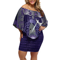 Vikings The Varangian Guard Off Shoulder Short Dress Ancient Chi Rho Symbols