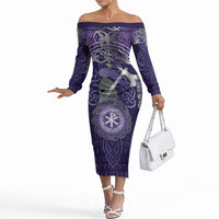 Vikings The Varangian Guard Off The Shoulder Long Sleeve Dress Ancient Chi Rho Symbols