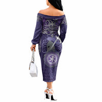 Vikings The Varangian Guard Off The Shoulder Long Sleeve Dress Ancient Chi Rho Symbols