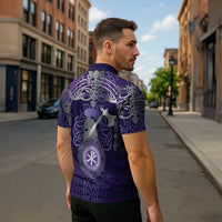 Vikings The Varangian Guard Zipper Polo Shirt Ancient Chi Rho Symbols
