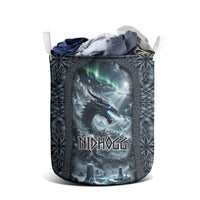 Dark Vikings Laundry Basket Norse Dragon Nidhogg