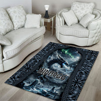 Dark Vikings Area Rug Norse Dragon Nidhogg