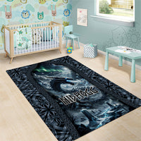 Dark Vikings Area Rug Norse Dragon Nidhogg