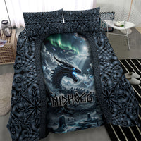 Dark Vikings Bedding Set Norse Dragon Nidhogg