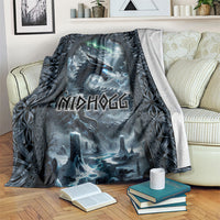 Dark Vikings Blanket Norse Dragon Nidhogg