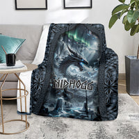 Dark Vikings Blanket Norse Dragon Nidhogg