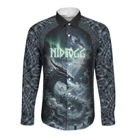 Dark Vikings Long Sleeve Button Shirt Norse Dragon Nidhogg