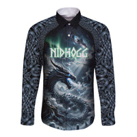 Dark Vikings Long Sleeve Button Shirt Norse Dragon Nidhogg