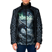 Dark Vikings Padded Jacket Norse Dragon Nidhogg