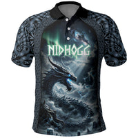 Dark Vikings Polo Shirt Norse Dragon Nidhogg