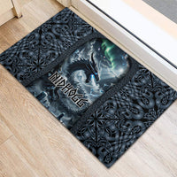 Dark Vikings Rubber Doormat Norse Dragon Nidhogg