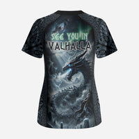 Dark Vikings Scrub Top Norse Dragon Nidhogg