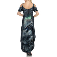 Dark Vikings Summer Maxi Dress Norse Dragon Nidhogg