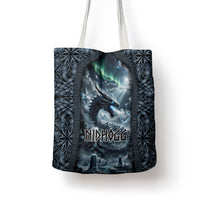 Dark Vikings Tote Bag Norse Dragon Nidhogg