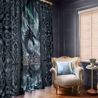 Dark Vikings Window Curtain Norse Dragon Nidhogg