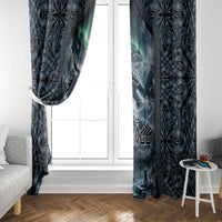 Dark Vikings Window Curtain Norse Dragon Nidhogg