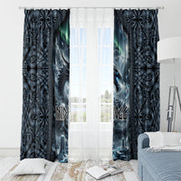 Dark Vikings Window Curtain Norse Dragon Nidhogg