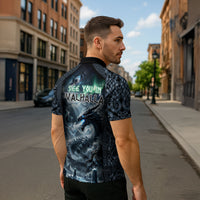 Dark Vikings Zipper Polo Shirt Norse Dragon Nidhogg