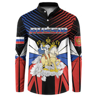 Personalized Russia Button Sweatshirt Symbol Saint George Slaying The Dragon - Wonder Print Shop