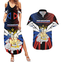 Personalized Russia Couples Matching Summer Maxi Dress and Hawaiian Shirt Symbol Saint George Slaying The Dragon - Wonder Print Shop