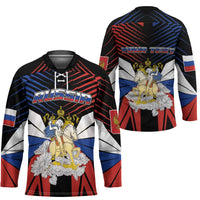 Personalized Russia Hockey Jersey Symbol Saint George Slaying The Dragon - Wonder Print Shop