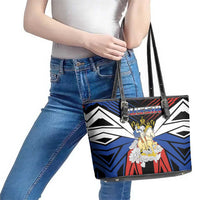 Russia Leather Tote Bag Symbol Saint George Slaying The Dragon - Wonder Print Shop