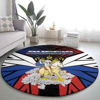 Russia Round Carpet Symbol Saint George Slaying The Dragon - Wonder Print Shop