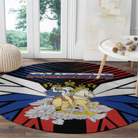 Russia Round Carpet Symbol Saint George Slaying The Dragon - Wonder Print Shop