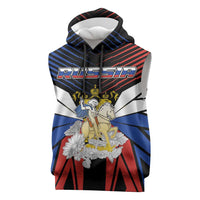 Personalized Russia Sleeveless Hoodie Symbol Saint George Slaying The Dragon - Wonder Print Shop