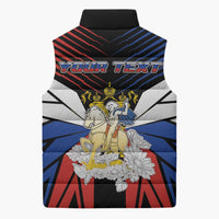 Personalized Russia Sleeveless Puffer Jacket Symbol Saint George Slaying The Dragon - Wonder Print Shop