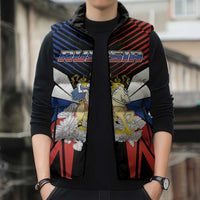Personalized Russia Sleeveless Puffer Jacket Symbol Saint George Slaying The Dragon - Wonder Print Shop