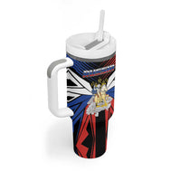Personalized Russia Tumbler With Handle Symbol Saint George Slaying The Dragon - Wonder Print Shop
