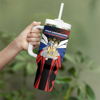 Personalized Russia Tumbler With Handle Symbol Saint George Slaying The Dragon - Wonder Print Shop