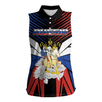 Personalized Russia Women Sleeveless Polo Shirt Symbol Saint George Slaying The Dragon - Wonder Print Shop