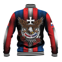 Personalized Slovakia Baseball Jacket The Eagle Double Cross Symbol - Wonder Print Shop