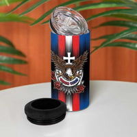 Personalized Slovakia 4 in 1 Can Cooler Tumbler The Eagle Double Cross Symbol - Wonder Print Shop