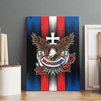 Slovakia Canvas Wall Art The Eagle Double Cross Symbol - Wonder Print Shop