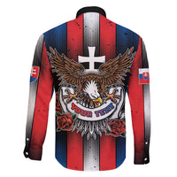 Personalized Slovakia Family Matching Long Sleeve Bodycon Dress and Hawaiian Shirt The Eagle Double Cross Symbol - Wonder Print Shop