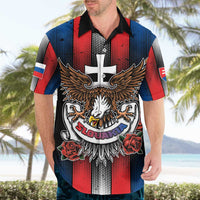 Personalized Slovakia Hawaiian Shirt The Eagle Double Cross Symbol - Wonder Print Shop